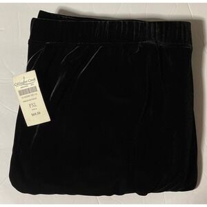 Coldwater Creek Velvet Pants Wide Leg Pull On Comfort Fit Plus Size PXL  Black‎